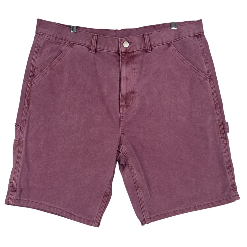 No Boundaries Cargo Shorts Men's 36 Dusty Pink Mauve Carpenter Y2K 100% Cotton - Picture 2 of 8
